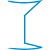 Cocktailglas / cocktail glass (line, 1c)