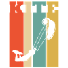 Retro Style Kiteboarder; Kiteboarding