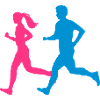 Jogger Paar bunt