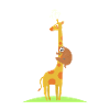 Faultier Giraffe Hängen Lustig Müde