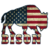USA Bison / Geschenk Flagge Western Buffalo
