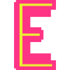 E neon yellow pink