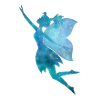 Fairy Galaxy silhouette Turquoise