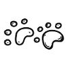 Paws footprint icon cat kitten kitty