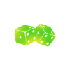 Dice green icon gift