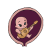 Grossesse mère naissance bébé guitare