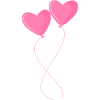 Ballon ballon coeur rose amour