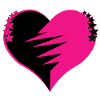 Black Pink Heart