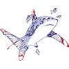 Diver shark scuba tattoo