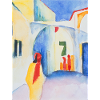 August Macke - Uitzicht op een steegje. 1914