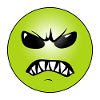 Grim face