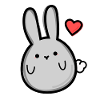Hase mit Herz