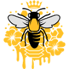 A bee with a crown