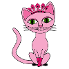 Princess, cat, pink