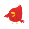 Lustiger Roter Vogel