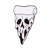 Melting Skull Pizza Slice