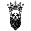 Roi crâne barbu