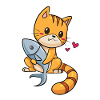 Cat with fish
