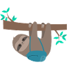 Sloth with backpack