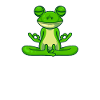 Yoga frog namaste