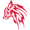 Tribal Wolf Head 1c