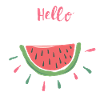 Hello Summer Melon Summer Design Gift Cool