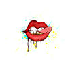 Graffitikunstzeichnung: Menschliche Lippen