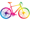 Mountainbike Fahrrad bunt