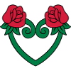Rose Blumen-Herz 3c