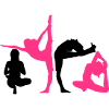 4 women in yoga exercise