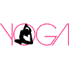 Text woman logo Yoga exercise