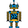A robot with gear wheels