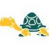 Old small cartoon turtle