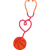 basketball stethoscope coeur love