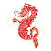 Chinesischer Drachen mit Mandala Geschenk