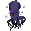 Cartoon comic squid, octupus