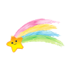 Doux motif étoiles arc-en-ciel