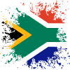 Südafrika Flagge Farbspritzer