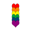 Pride Hearts Rainbow