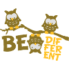 Ugle Funny Owl Branch skøre Be Different