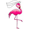 Mariée flamant rose