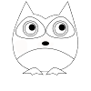 Eule Ich bin anders weiss