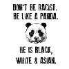 Racism Panda Black White Asian