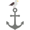 Seagull on anchor