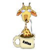 Giraffe im Kaffeepool