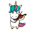 Einhorn Geige Streichinstrument