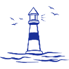 Leuchtturm, Meer, Möwen