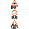 Drift Drag Rally Signs