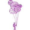 Astronaut mit Planetenballons