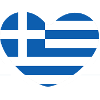 Greece Flag Heart Love